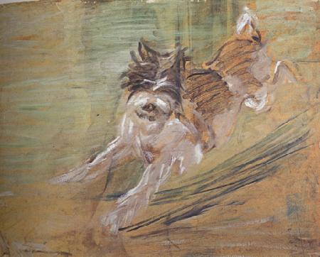 Franz Marc jumping Dog'Schlick (mk34) china oil painting image